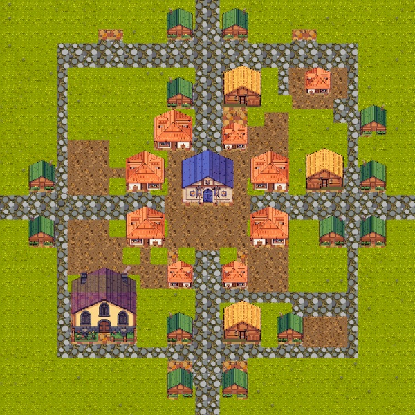 Tile-based town map