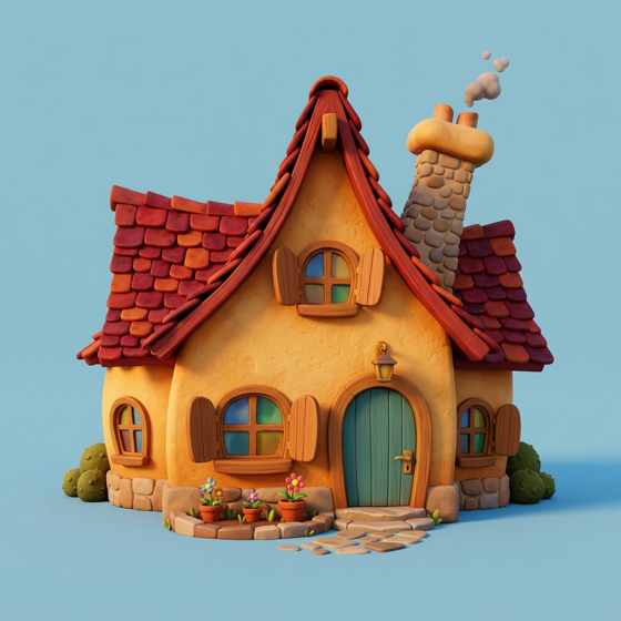 Pixar-style house reference